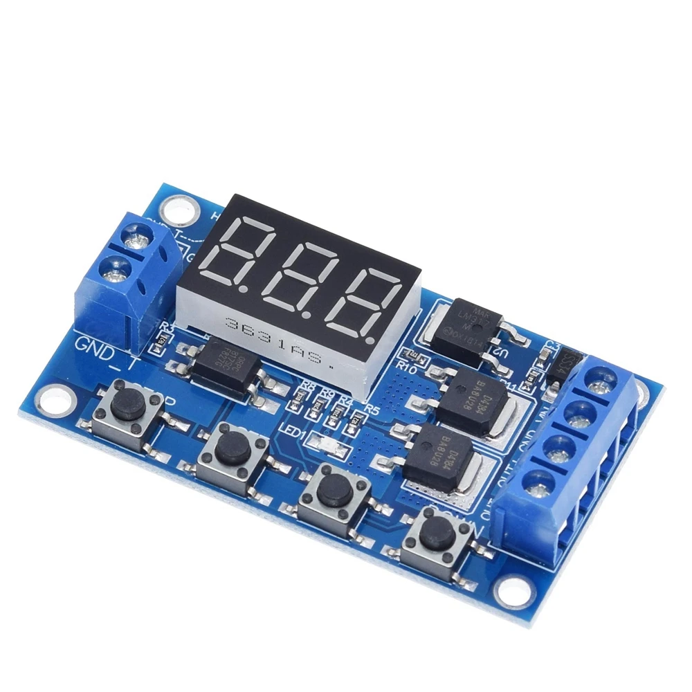 1/3PCS DC 12V 24V Dual MOS LED Digital Time Delay Relay Trigger Cycle Timer Delay Switch Circuit Board Timing Control Module DIY