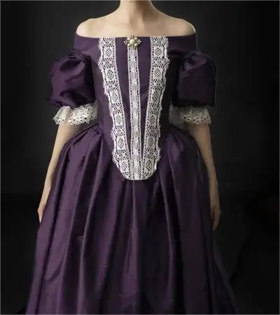 Baroque dresses renaissance women's strapless dresses green/purple/blue ball gown elegant and dreamy evening dresses for women