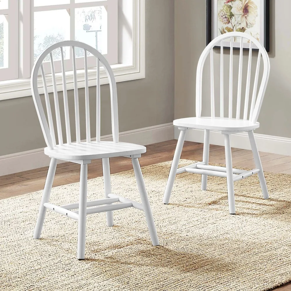 

Dining Chair Solid White Kitchen Chairs for Dining Table Dinette Free Shipping Set of 2 Furniture Living Room Chairs Modern Home