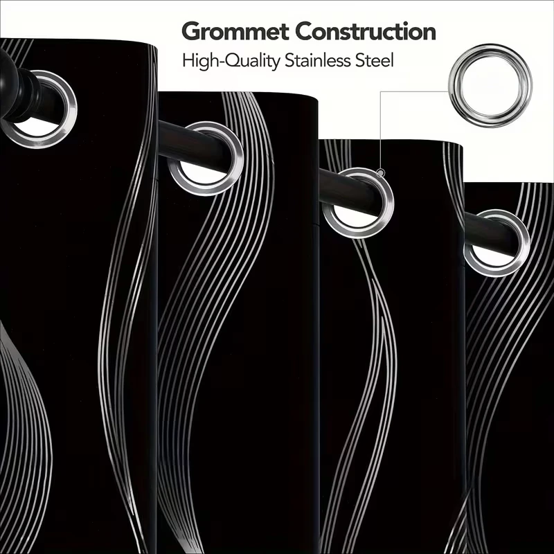 

Современные шторы блэкаут 100% светонепроницаемые с люверсами для крепления, для спальни, гостиной, столовой, ванной комнаты, домашнего декора, 1 шт.