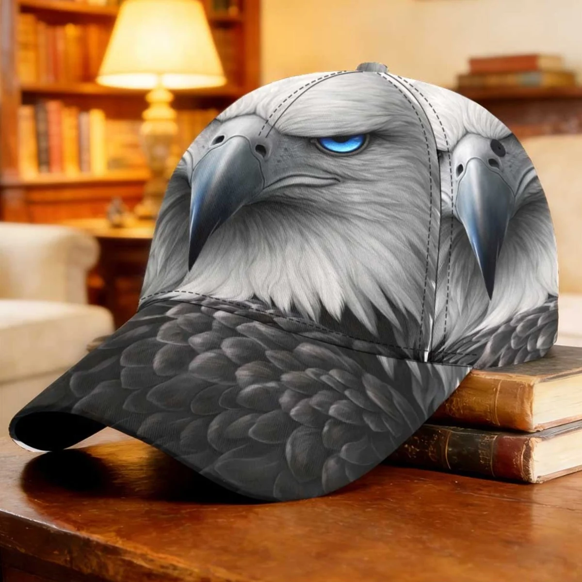 Intense Eagle Gaze Baseball Cap Fishing Trip Trucker Cap Skateboarding Tennis 3D Printed Full Print Pattern Anniversary Gift