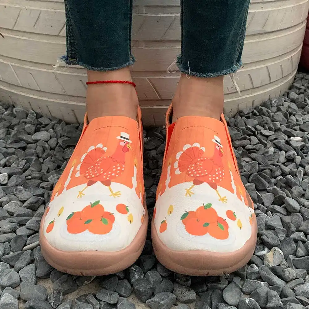 

Women's Four-Season Fashionable and Cute Cartoon Rooster Print Casual Sneakers, Slip-On Comfortable Shallow Low-Top Soft-Soled Lightweight Breathable Large-Size Women's Shoes, Walking Shoes, Hiking Shoes, Running Shoes, Trekking Shoes. A Gift for Animal L