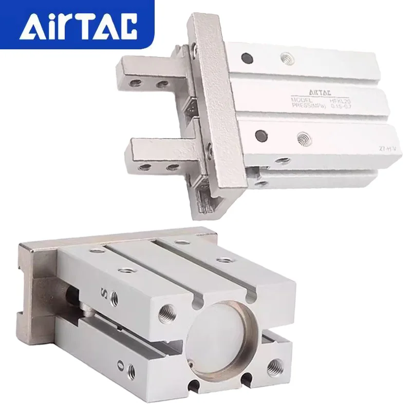AirTAC HFKL Finger Gripper Cylinder Roller Linear Guide HFKL10/16/20/25-B/N/F With Positioning Pin Longer Stroke Roller Bearing