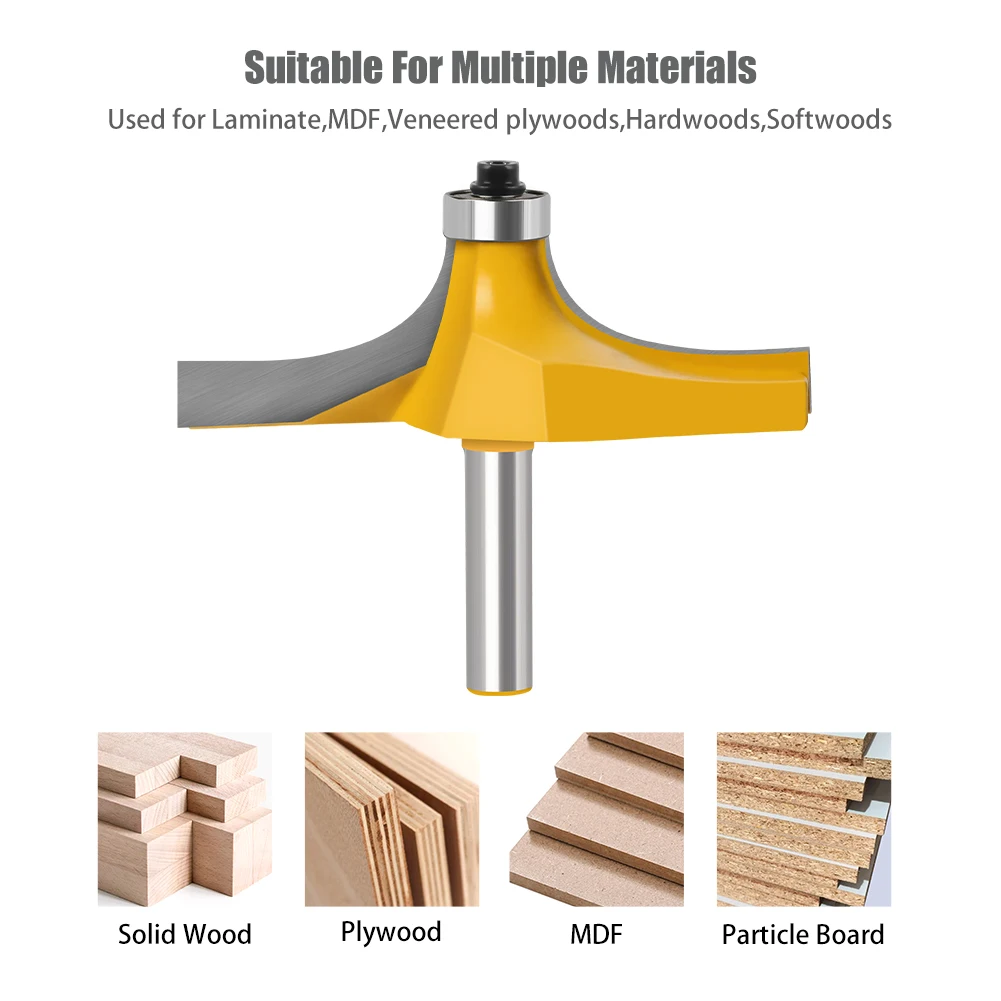 Imagem -05 - Bit Cortador de Carboneto de Tungstênio Shank Router Bits para Madeira Table Edge Classe Profissional