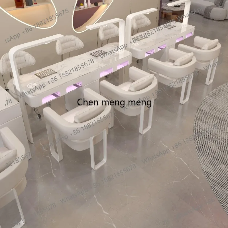 

Light Professional Nail Table Dust Collector Luxury Equipment Nail Desk Salon Beauty Design Mesa Para Manicurista Furniture