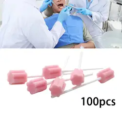 100Pcs Teeth Cleaning Sponge Portable Disposable Oral Care Sponge Swab for Tongues Coating Oral Cleaning Bad Breath  Breath