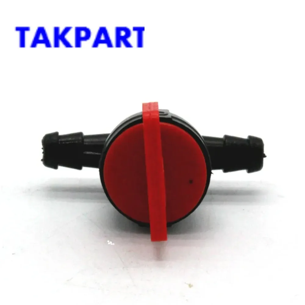 TAKPART Universal Motorcycle Scooter Inline Petrol Fuel Tank Tap On-Off Switch 6mm