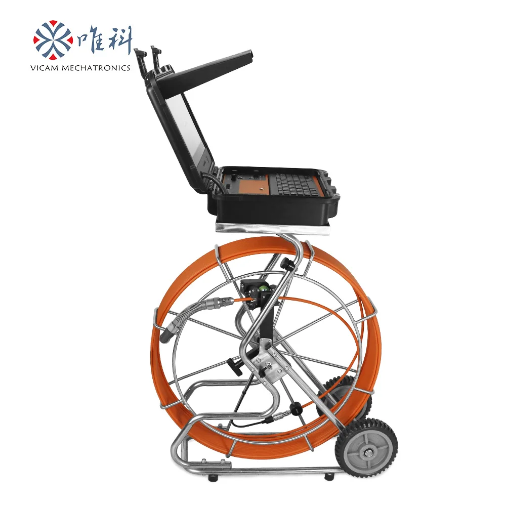 Vicam Best Seller Full HD 1080P Analog Pipe Inspection Camera 360 Degree Rotation With 33mm Pan Tilt Manual Focus 512hz Sonde