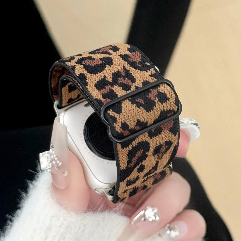 حزام لساعة أبل 44 مللي متر 40 38 41 45 42 46 مللي متر سوار نايلون مرن iWatch سلسلة 10 9 8 7 6 5 4 se Ultra 2 49 مللي متر