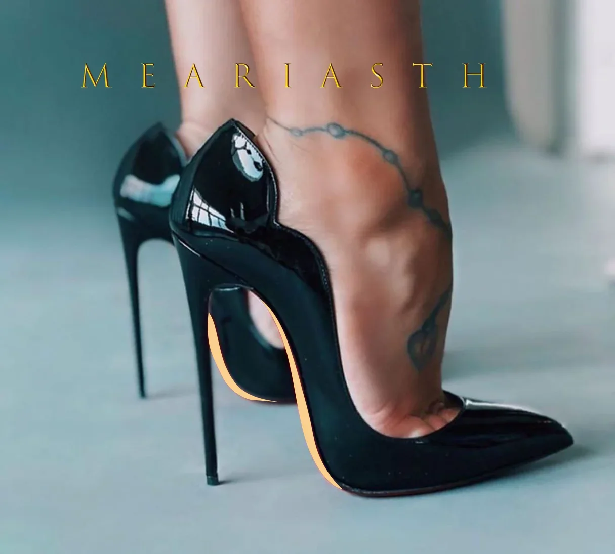 

12cm Heels Women Patent Leather High Thin Heel Shoes Office Nightclub Pointed Toe V-mouth Single Shoes Wedding Party Women Pumps