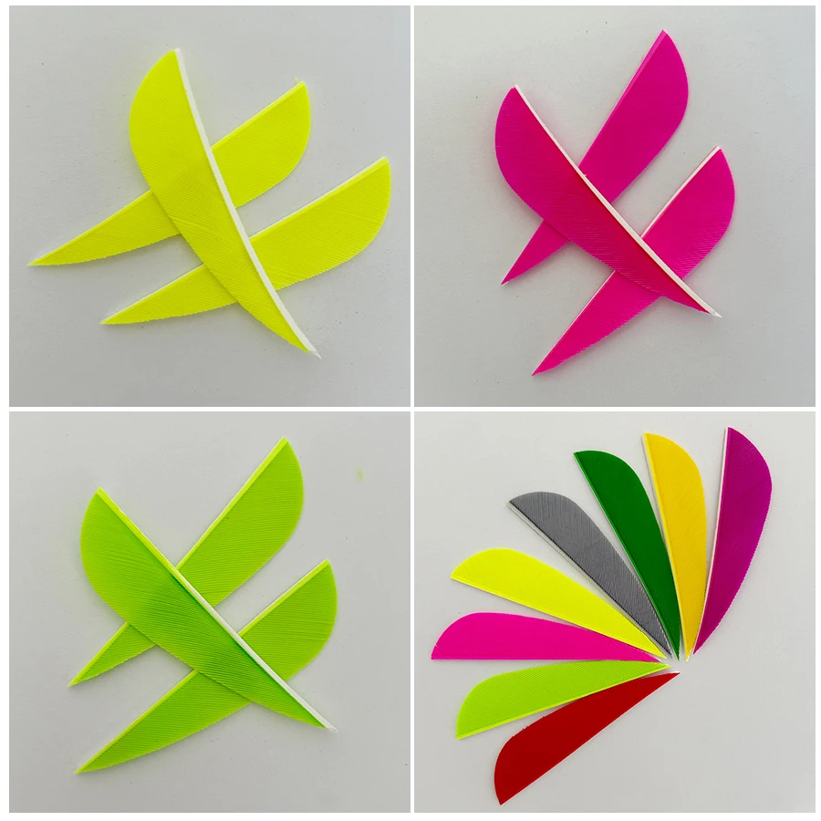 50Pcs Arrow Feathers 2.5Inch Turkey Feather Fletching Right Wing Parabolic Shape Fletches for DIY Arrow Accessories