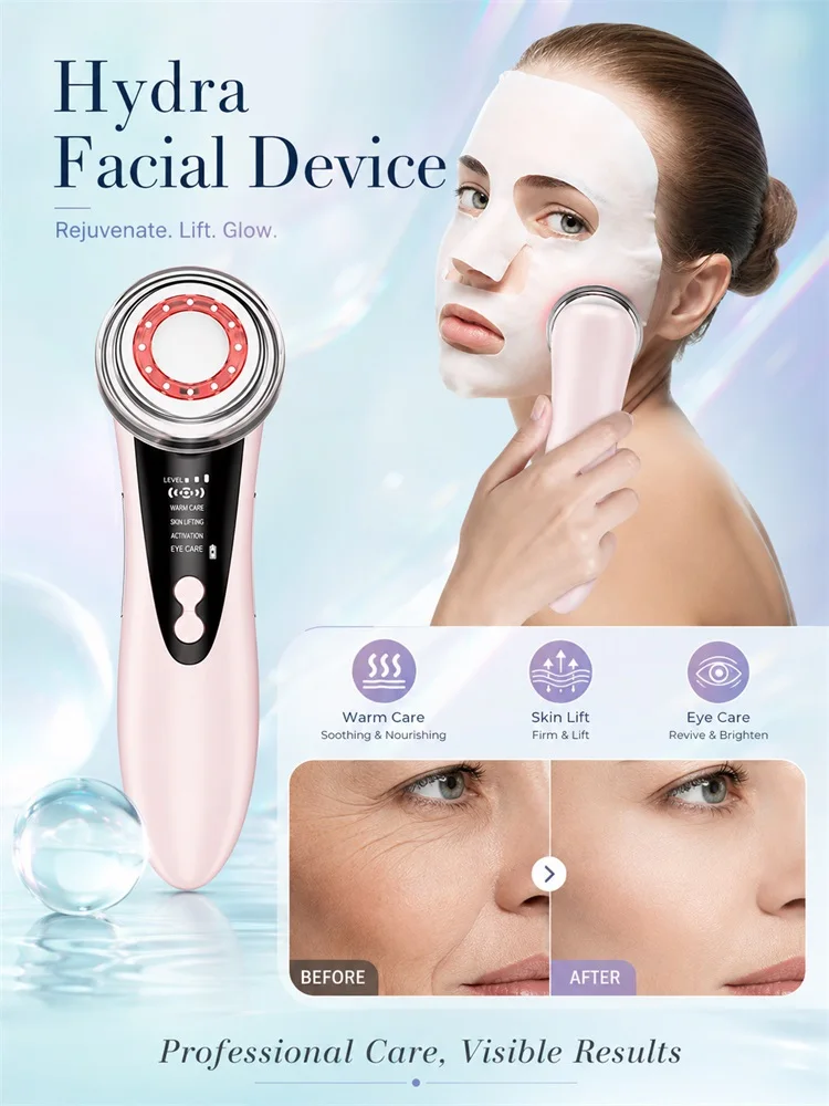 Multifunctioanal Facial Lifting Device Face Neck Massager Skin Tighten Device Led Photon Therapy Anti Wrinkle Double Chin Remove