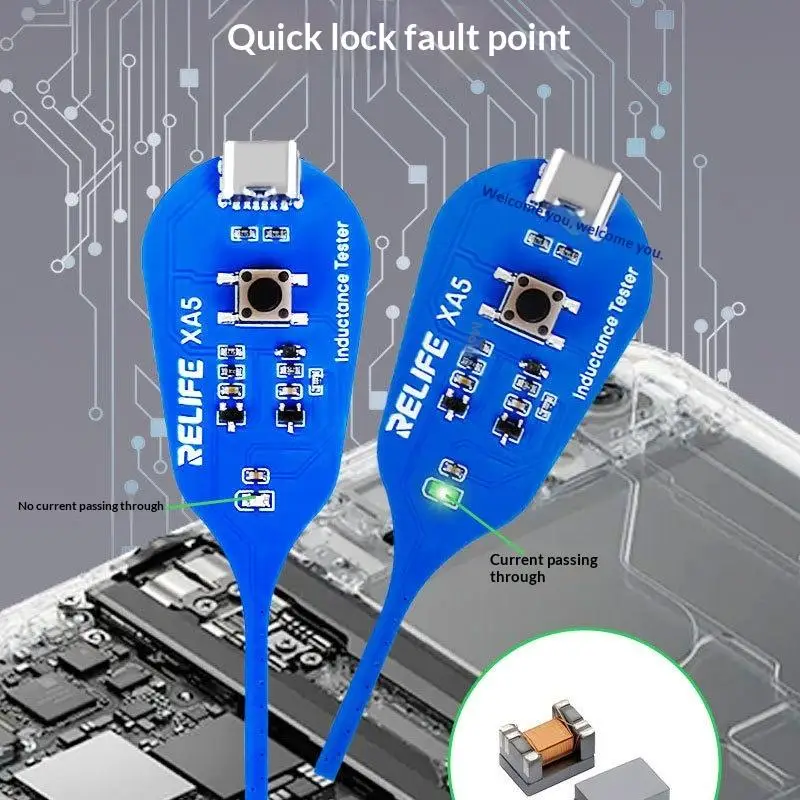 1Pcs Electromagnetic Induction High Precision Detection Strong Stability Rapid Fault Lock Type-c XA5 Inductance Tester