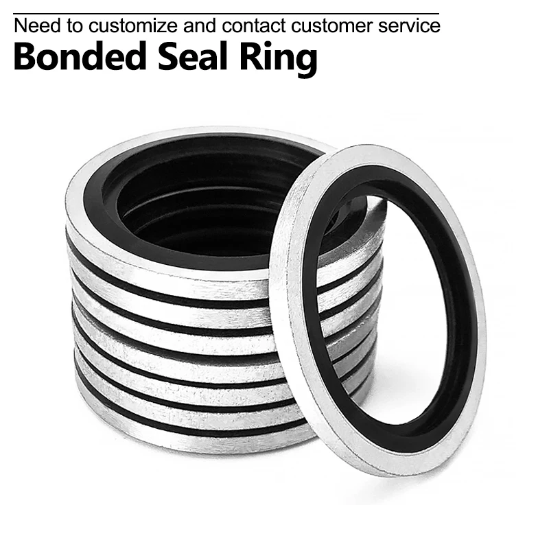 G1/8 - G2 Sealing Washers Rubber Grommets Carbon Steel and Stainless Steel as Well as Fluorocarbon (FKM) Wear Resistant