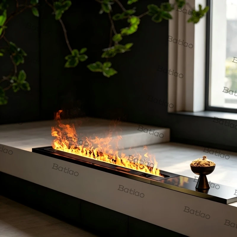 Realistic Flame Water Vapor Fireplace with Ultrasonic Humidifier,luxury gold mist fireplace flame 3D Atomized Electric Fire