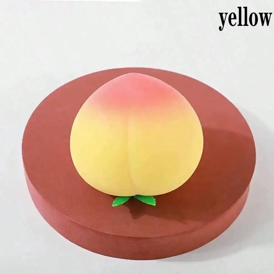 Simuliertes Pfirsich-Squishy-Spielzeug mit Farbverlauf, weiches Quetsch-Fidget-Spielzeug zur Stresslinderung, ASMR-Dekompression, Desktop-Scherzartikel