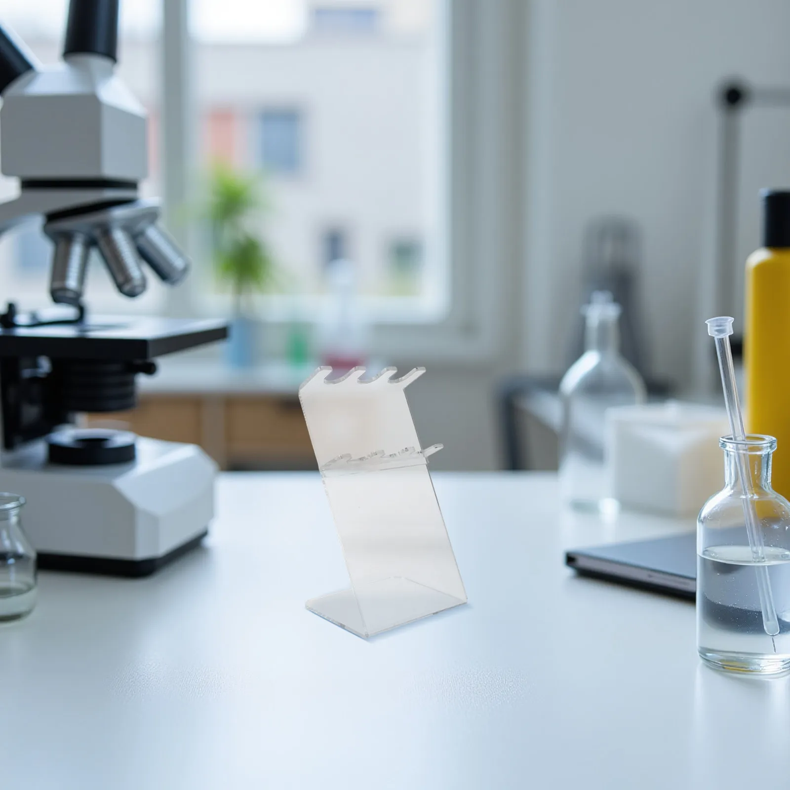 Glass Pipette Rack 3 Slot Laboratory Desk Organizer Lab Pipette Stand Holder for Research Specimen Tube Rack Glass Baskets
