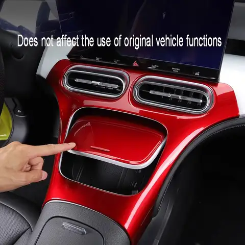 Car Red Interior Plastic Shell Central Control Panel Decoration Sticker For Smart Elf 1# Car Accessories Modification