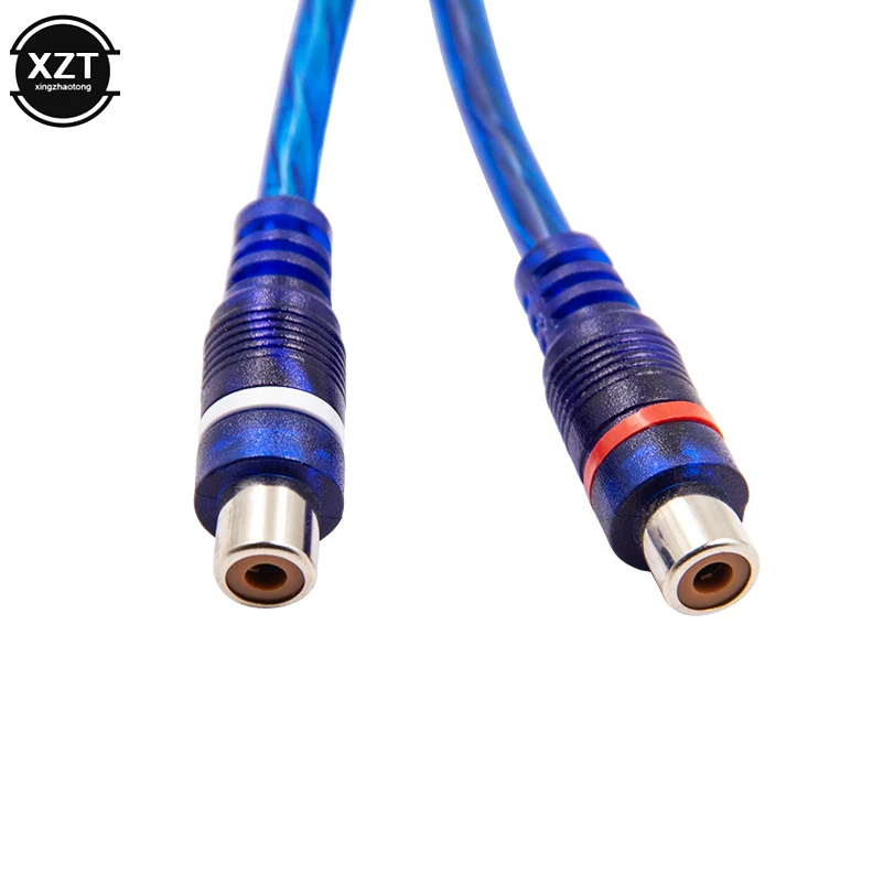 Auto MP3 Audio Kabel 1 RCA Stecker Auf 2 Cinch-buchse Y Splitter Kabel Konverter Für Auto AUX Verstärker Lautsprecher audio Adapter