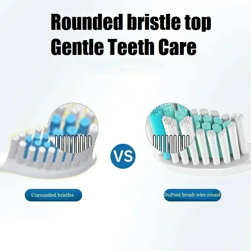 필립스 소닉케어 HX3/6/9 시리즈용 전동 칫솔 교체 헤드, 듀폰 강모 노즐, 4 개
