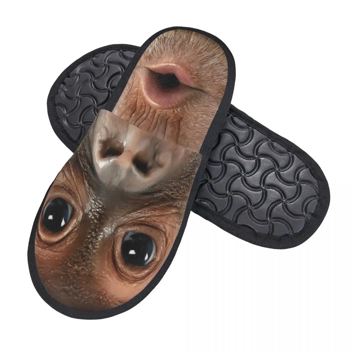 Custom Print Women Big Face Baby Gorilla House Slippers Soft Warm Monkey Memory Foam Fluffy Slipper Indoor Outdoor Shoes