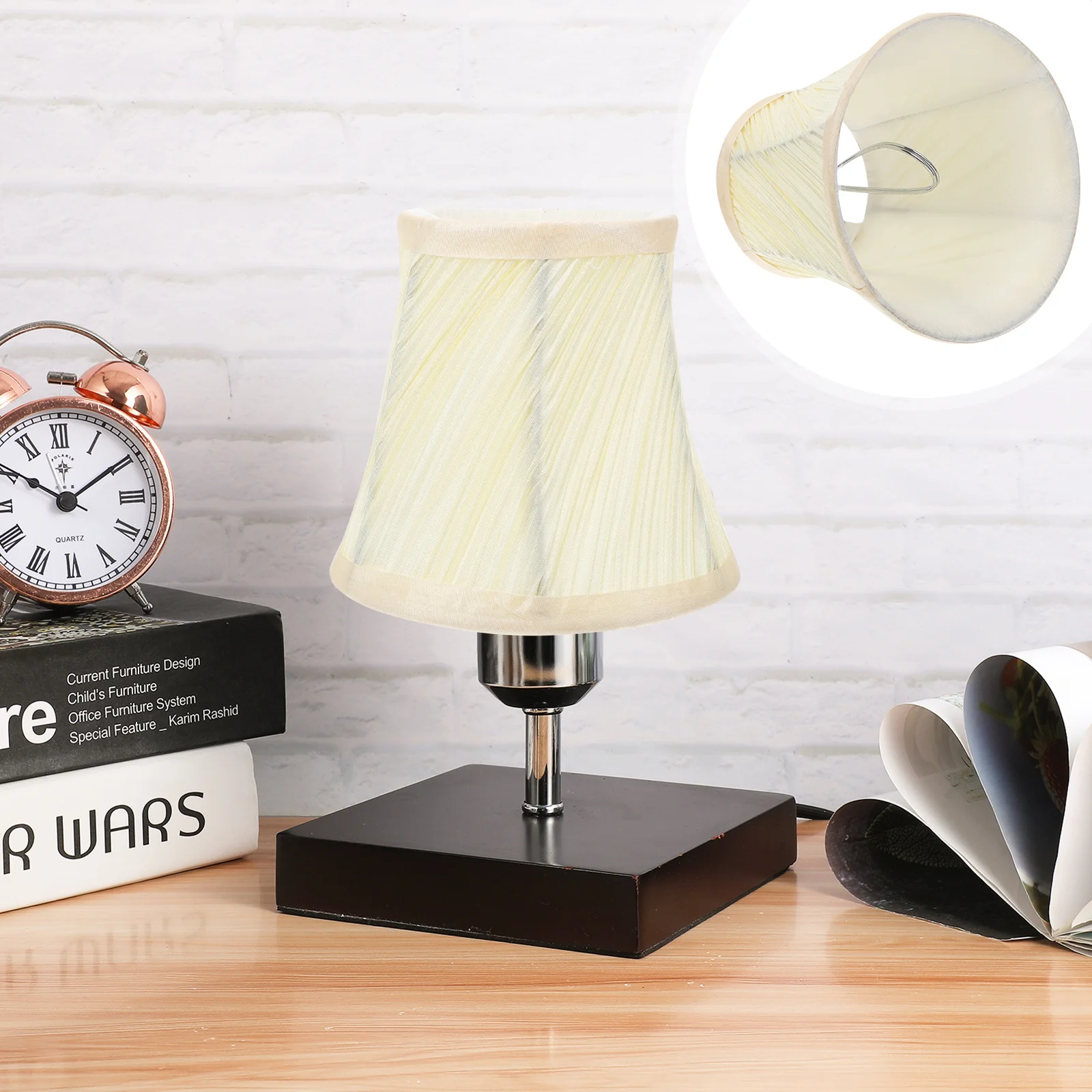 

2pcs Crystal Chandelier Wall Lamp Shade Cloth Lampshade For Table Floor Light Home Decor Creative Bar Lighting Accessory Yellow