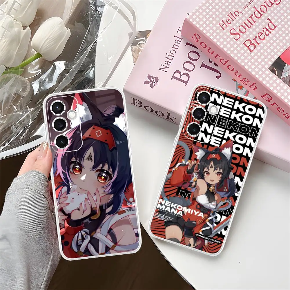 ZZZ Nekomiya Phone Case for Samsung Galaxy S25 S24 S23 S22 S21Plus FE Ultra Soft TPU Clear Shockproof Cover