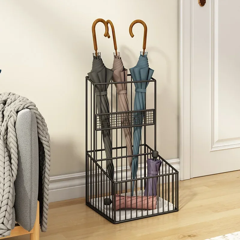 

Family Umbrella Storage Solution Large Capacity Rack Hotel Lobby Rain Gear Organizer Efficient Drain System