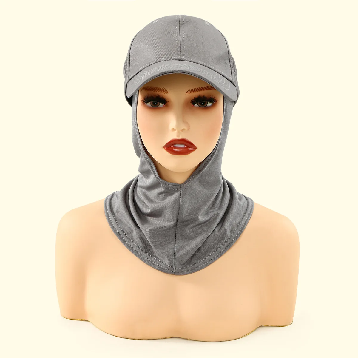 

Рамадан Тюрбан Джерси Шарф с бейсбольной кепкой Мгновенный хиджаб Женский мусульманский козырек с полями Готовая к платке Капот Голова