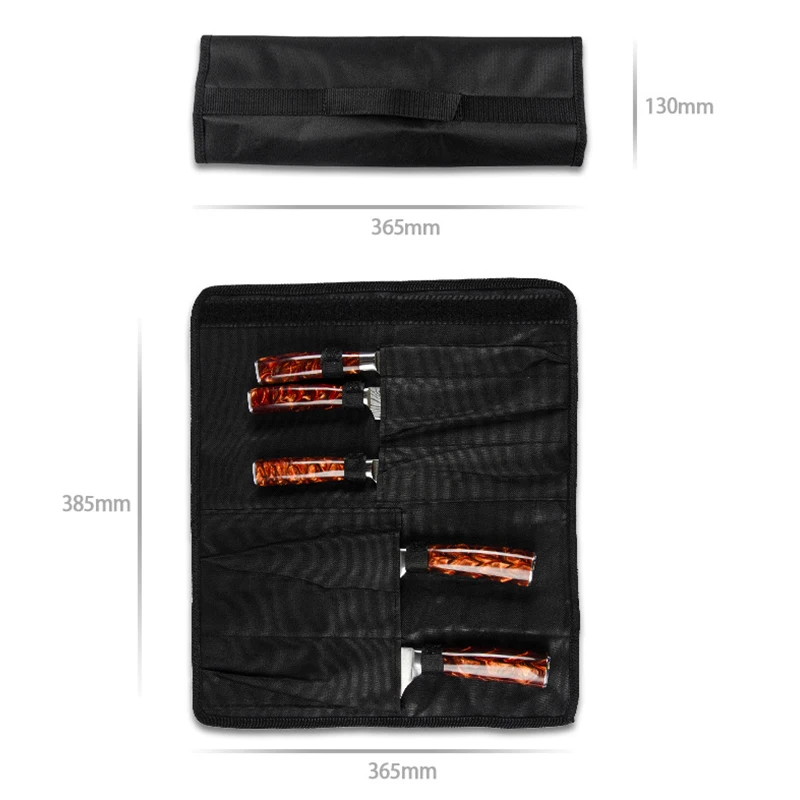 Outdoor Chefs Knife Storage Bag Black Oxford Knives Organizer Storage Roll Bags New Portable Folio Tote Bag Kitchen Accessories