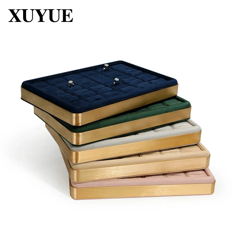 Jewelry Tray Ring Metal Tray Earring Ring Swing Plate Large Capacity Ring Earring Viewing Tray