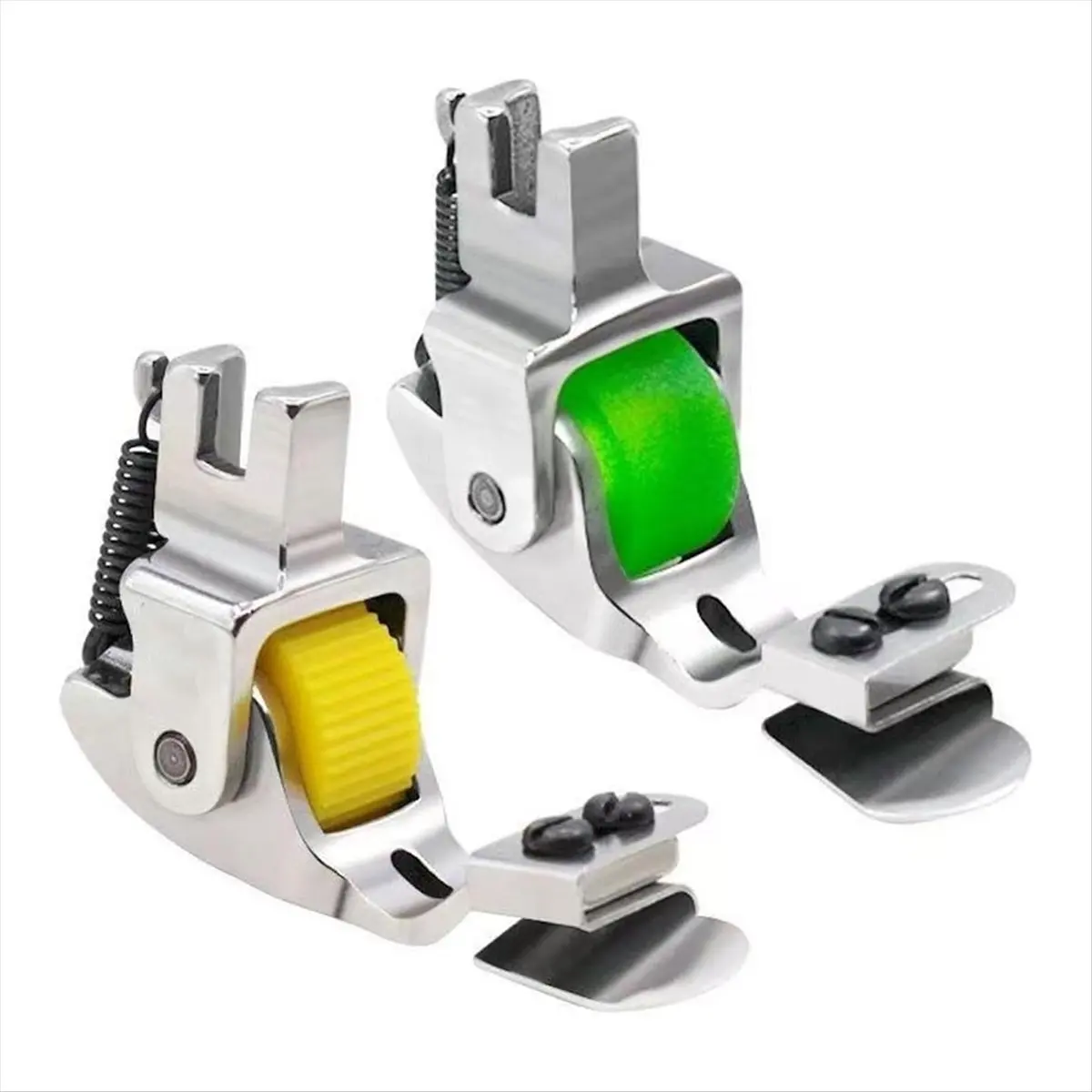 PROMOTION!2Pcs Rolled Hem Presser Foot, Adjustable Zipper Guide Hem Foot Seam Guide, Roller Hemmer Foot for Industrial