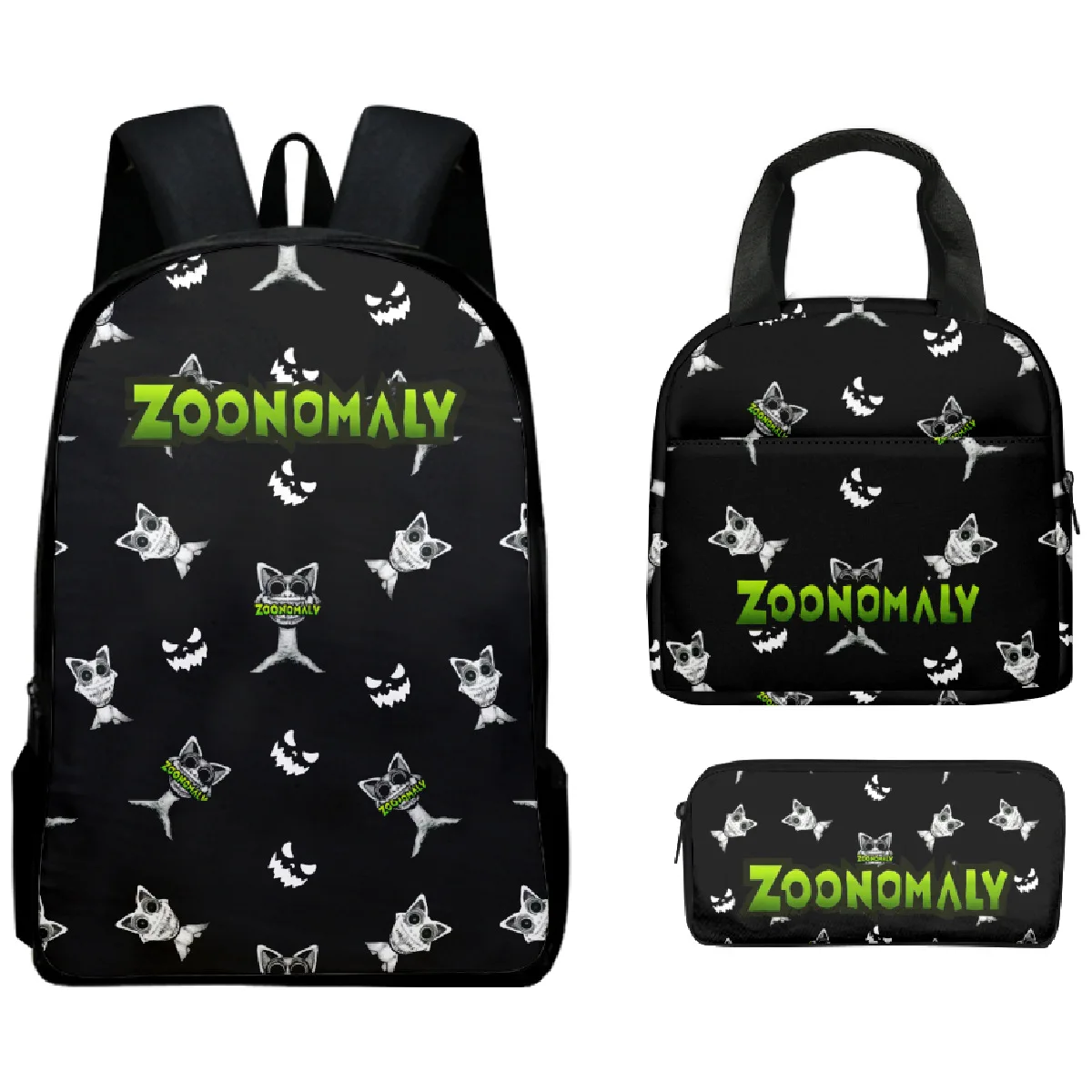 

Classic Popular Funny New Zoonomaly 3D Print 3pcs/Set Student School Bags Laptop Daypack Backpack Lunch bag Pencil Case