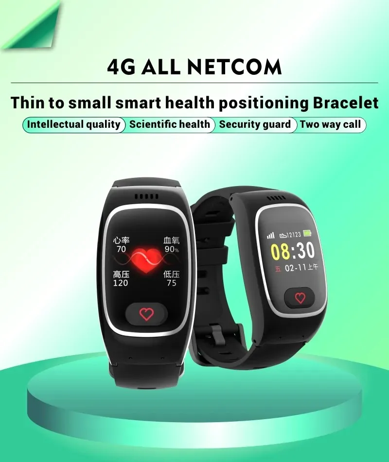 L16 New Trending 4g TFT Bar 4G GPS SOS emergency Smart Watch for Elderly Old People SIM Card SP02 BP Temperature smart watch