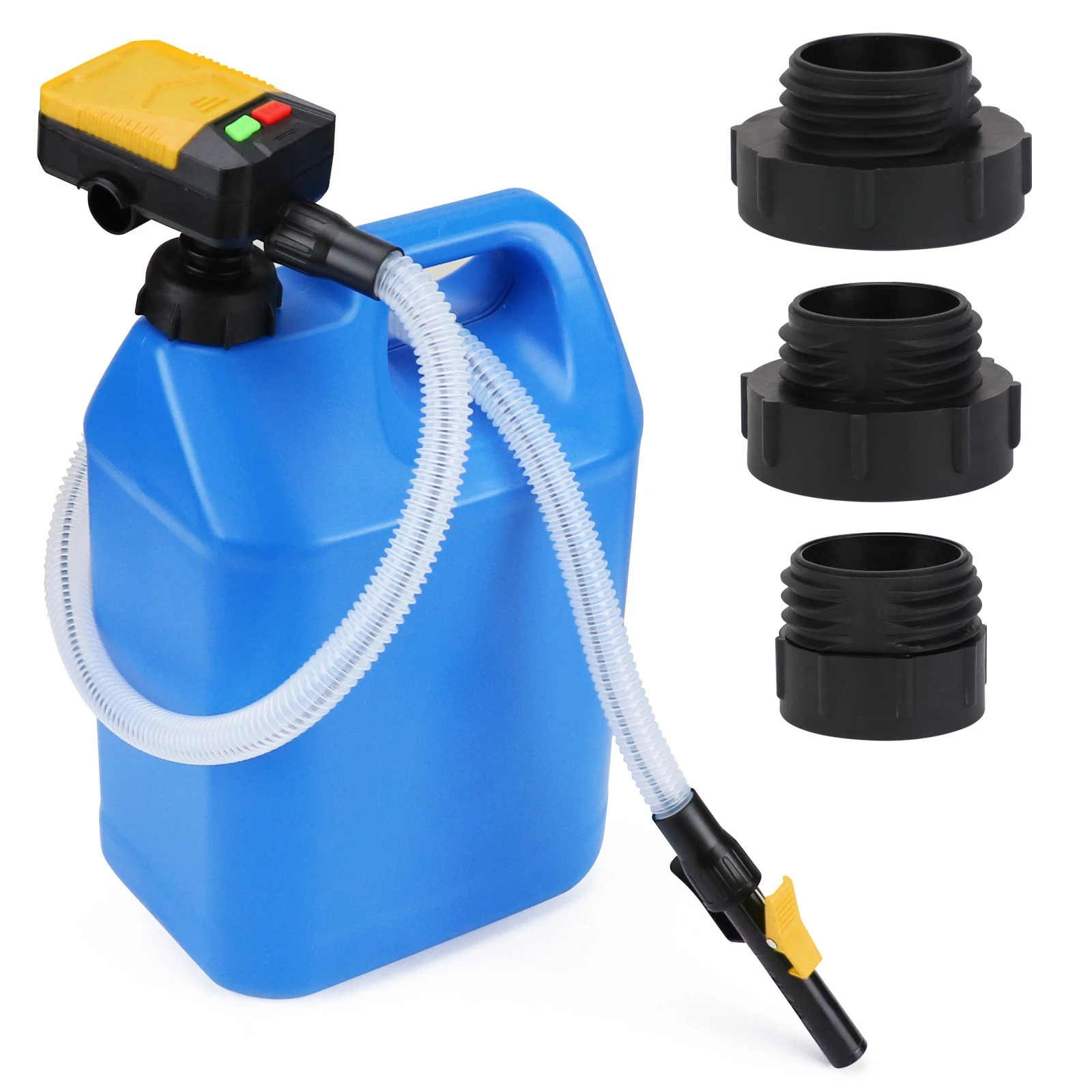 Automatic Stop Liquid Transfer Pump, Portable Electric Fluid Extractor with Hoses & Adapters for Drum Can Liquid Transfer
