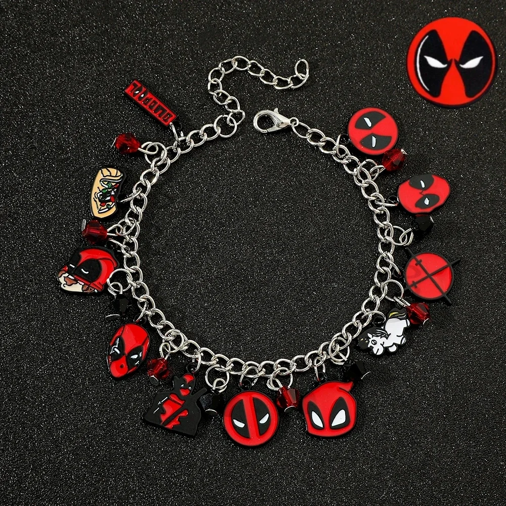 

Deadpools 3 Bracelet Cartoon Pendant Bracelets Kawaii Anime Figure DIY Accessories Cos Dress Up Kids Toys Boy Girl Birthday Gift