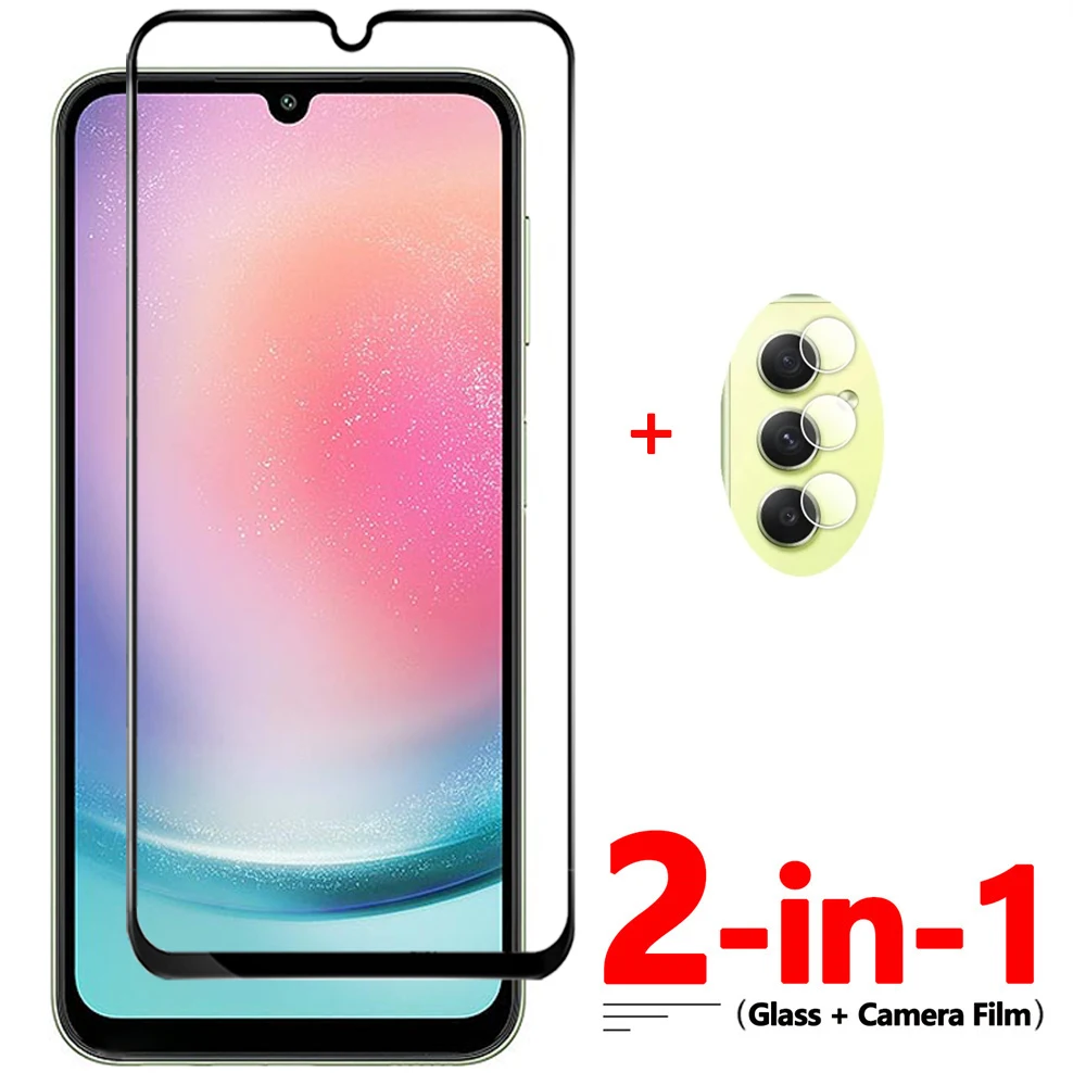 

2-in-1, 9D Glass+Camera Film for Samsung Galaxy A24 A34 A54 Tempered Glass A23 A33 A53 A73 Screen Protector A22s A32 A52s A72 5G