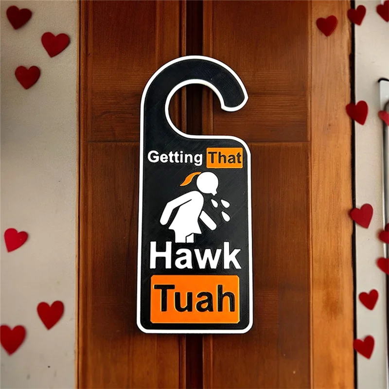 Funny Door Knob Hanger Acrylic Interesting Door Handle Hook Spoof Spit Acrylic Door Hangers Decoration-AT64