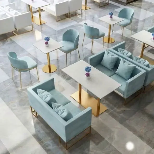 Wholesale Modern Nordic Dining Room Dinner Table Cafe Restaurant Coffee Shop Furniture Dining Table Set with Dining Chair