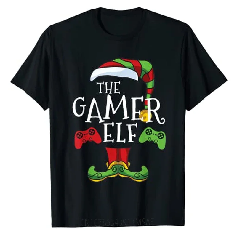 Traje de Natal Gamer Elf Family Matching, eu sou o Gaming Elf T-Shirt, Xmas Holiday Clothes, Gaming Lover, Graphic Tee Tops