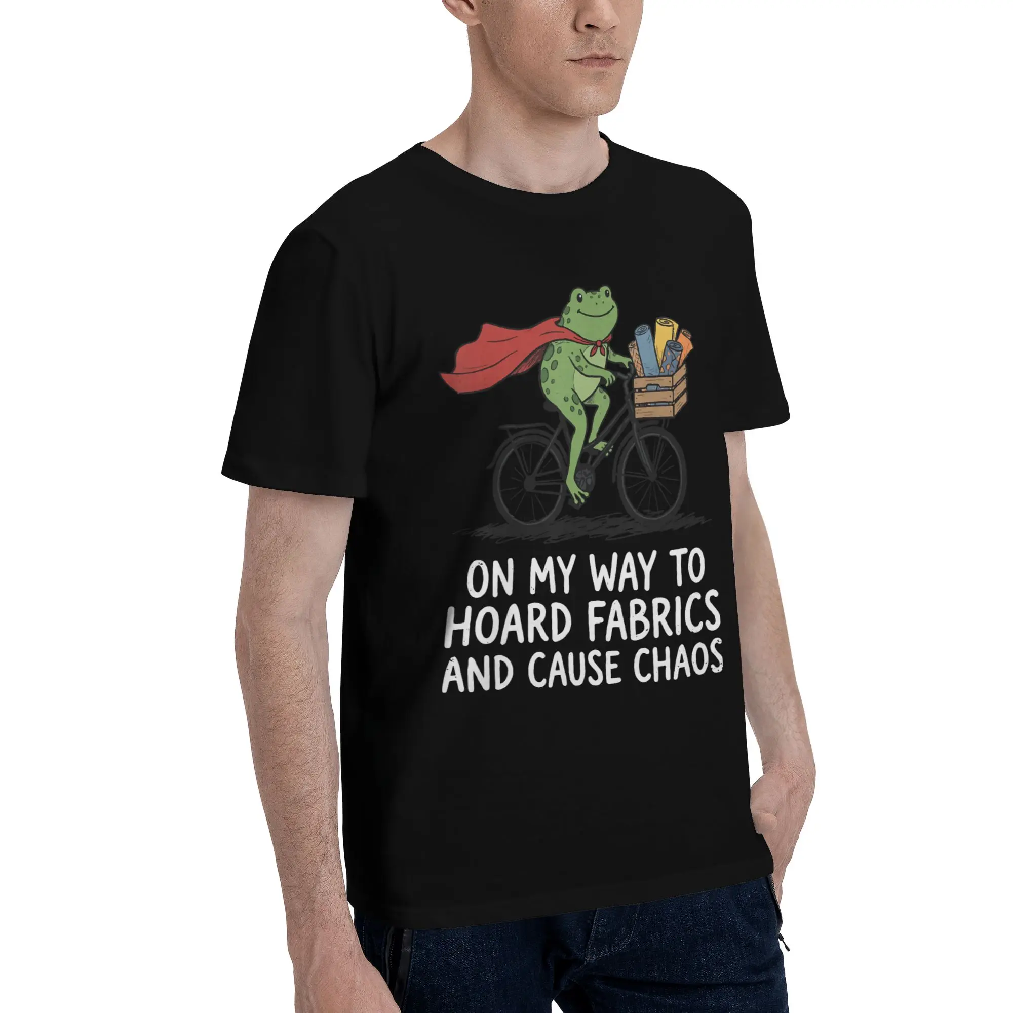 Men Women On My Way to Hoard Fabrics and Cause Chaos Shirt Cotton Printed T-Shirt  Clothing Outfits