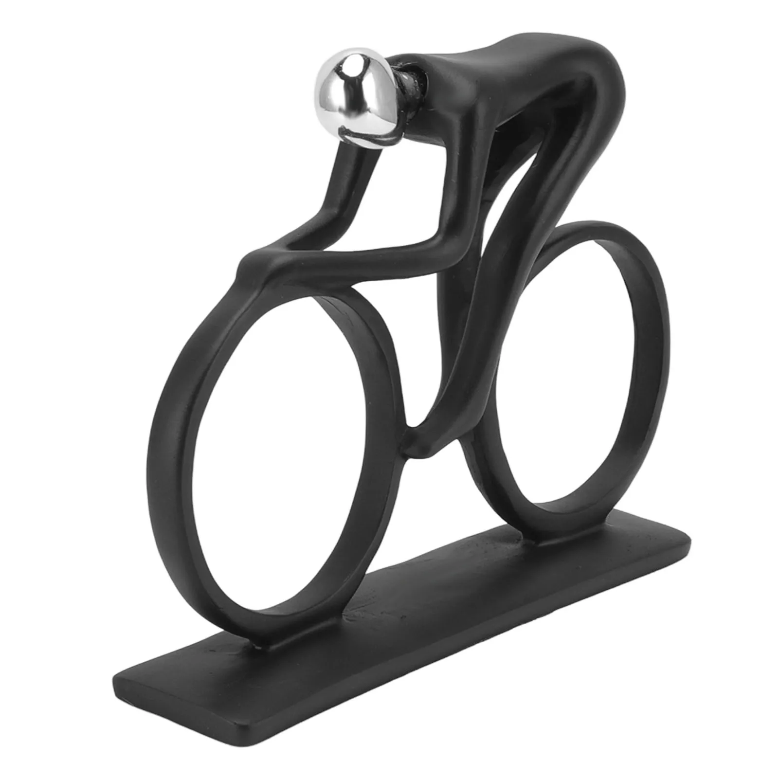 Resin Bike Rider Statue Modern Abstract Simple Streamlined Appearance Cycling Ornament Desktop Decoration for TV Table