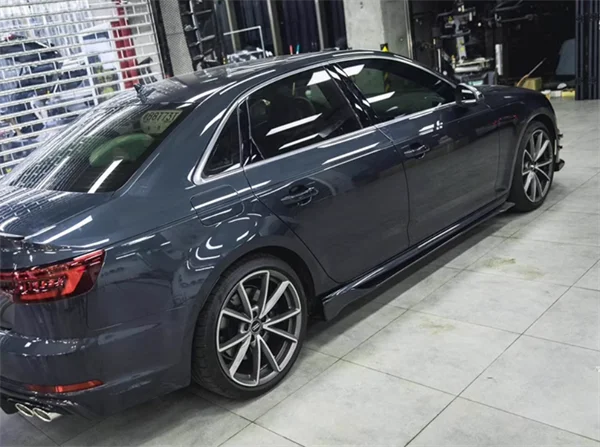 สําหรับ Audi A3/S3/A4L/S4/A5L/S5/A6L/S6 ReaI คาร์บอนไฟเบอร์ด้านข้างกระโปรงบานหน้าต่างสปอยเลอร์