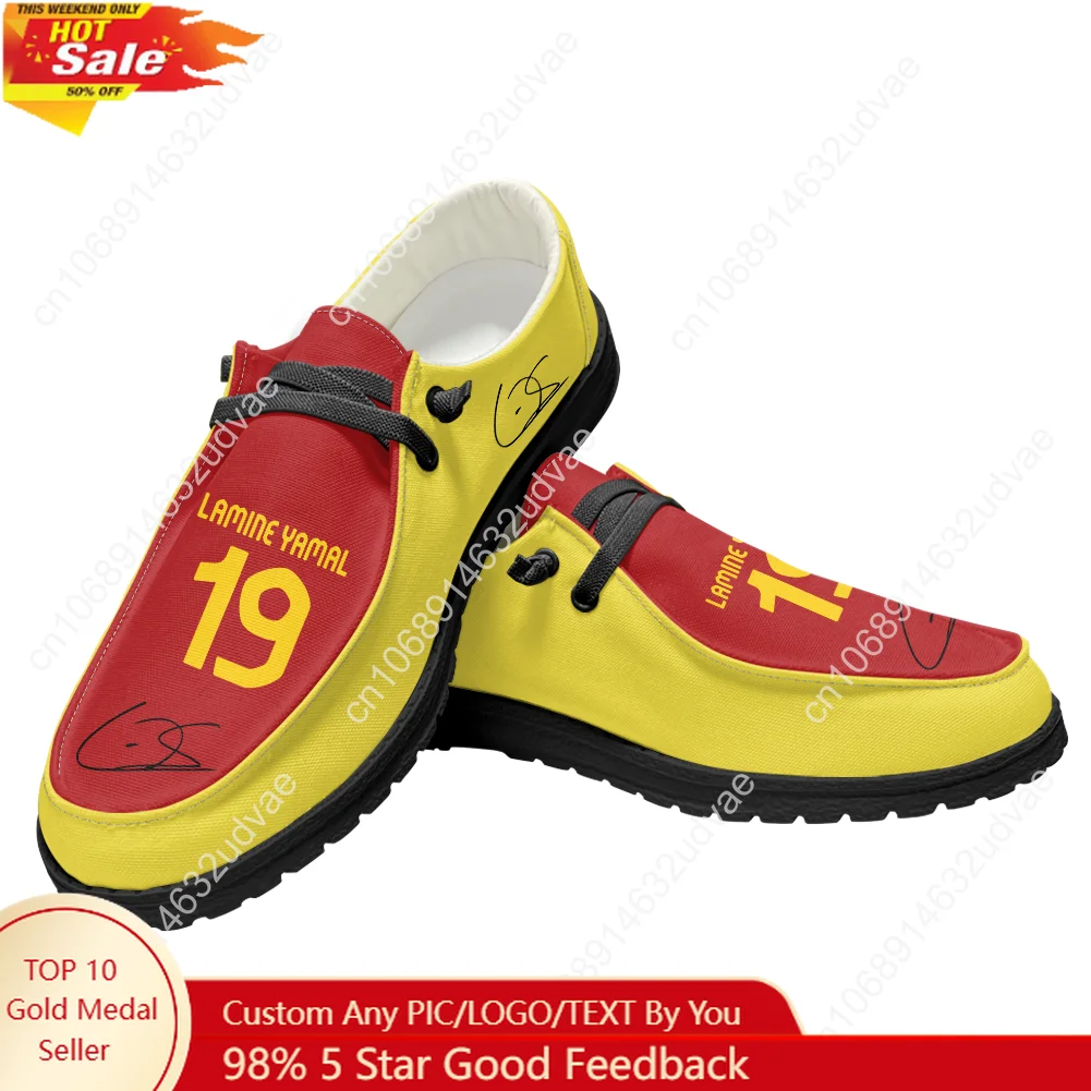 

Yamal No.10 Loafers Men Woman Youth Casual Shoes Spain Soccer Star Lightweight Flat Footwear Custom Made Shoe Black 2025