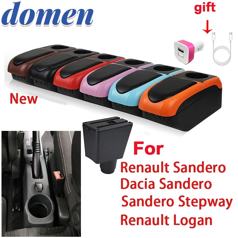 

For Renault Sandero 2 car armrest box Interior Center Storage box