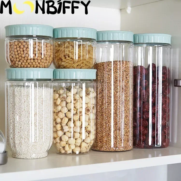 Kitchen transparent sealed jar plastic household grains storage box storage jar food storage jar milk powder bottle cuisine