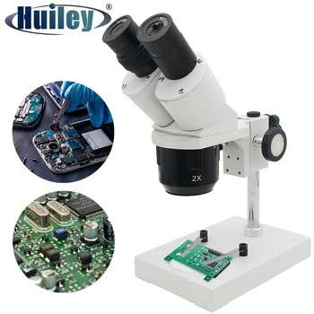 20x-40x Industrial Binocular Stereo Microscope PCB Soldering Repair Tool for Mobile Phone Watch Repair and PCB Inspection