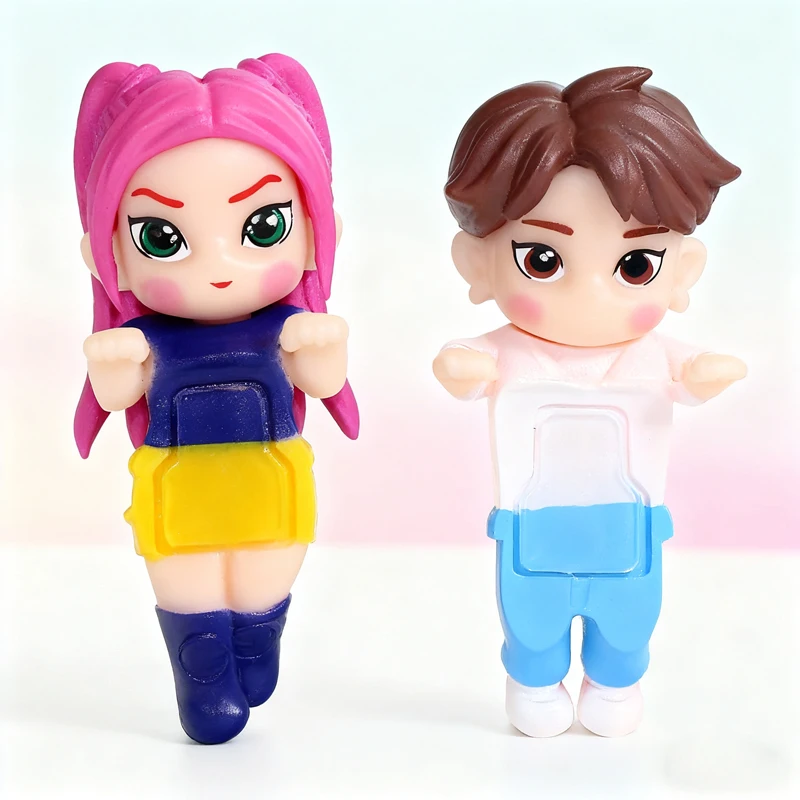 Caliente 2025 K-pop Demon Hunters coleccionable Mini figuras caja ciega Derpy Tiger Rumi Mira Zoey Sussy Doll Fan regalo de Navidad