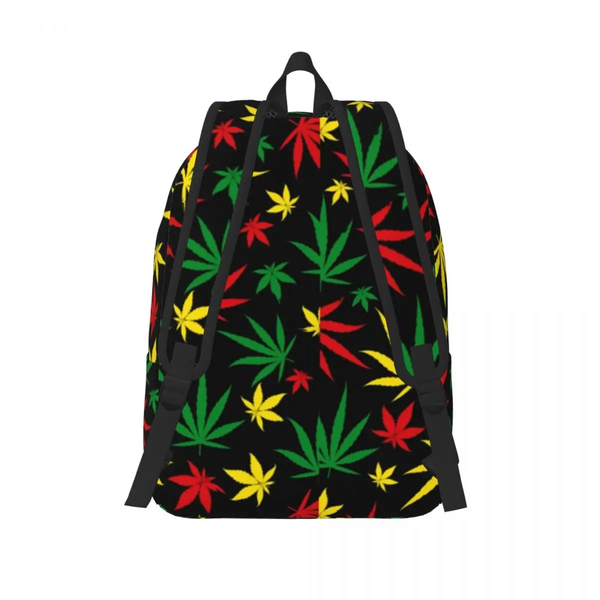 Weed Leaf Pattern Backpack for Men Women Fashion High School Work Daypack Plants Laptop Canvas Bags Gift