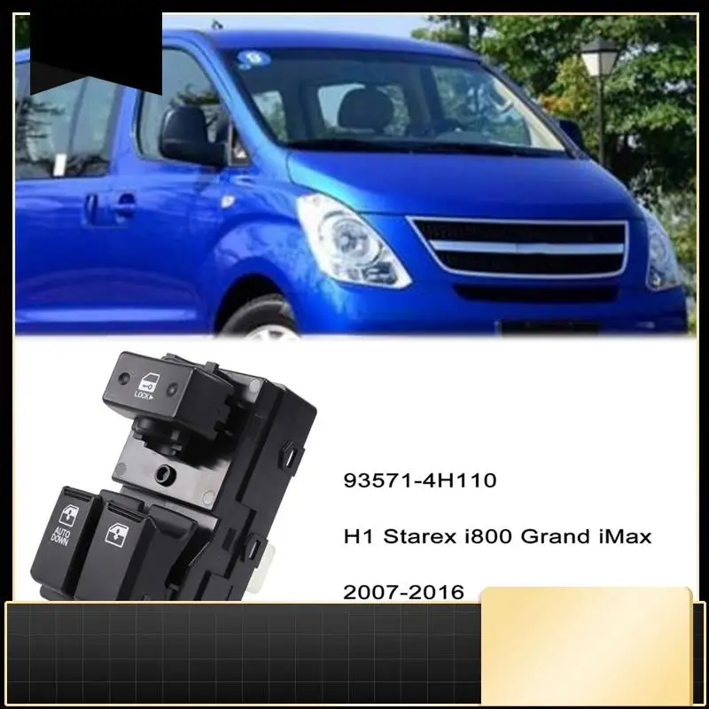 

Car Window Lift Switch Accessories Parts (Front Left) 93571-4H110 For HYUNDAI H-1 Cargo (TQ) 2008-2011 2PCS